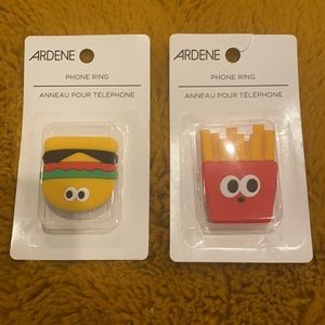 COPY - ARDENE Burger and French fries Cartoon phone ring set of two Phone poppe…